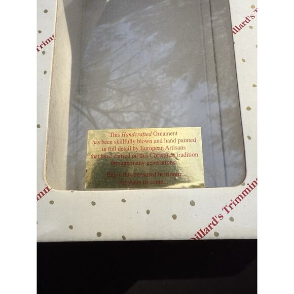 Large 7" Hand Blown Glass Santa Ornament Trimsetter By Dillards Made in Poland - Picture 5 of 11